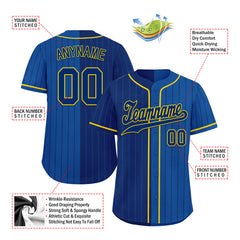 Custom Stripe Fashion Personalized Authentic Baseball Jersey BSBJ01-E06043-25