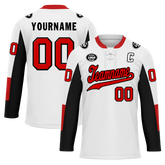Custom White Black Personalized Hockey Jersey HCKJ01-D0a70a9