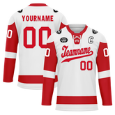 Custom White Red Personalized Hockey Jersey HCKJ01-D0a70ad