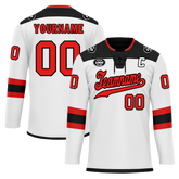 Custom White Black Personalized Hockey Jersey HCKJ01-D0a700c