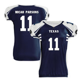 Custom Blue White Texas High-Performance American Football Jersey FBJ06-D023001-9