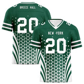 Custom Green White New York Personalized Authentic Football Jersey FBJ02-D023033-28