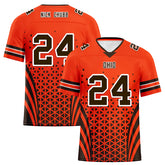 Custom Black Orange Ohio Personalized Authentic Football Jersey FBJ02-D023033-8