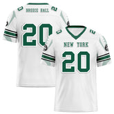 Custom White New York Personalized Authentic Football Jersey FBJ02-D025033-30