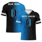 Custom Blue Black North Carolina Personalized Authentic Football Jersey FBJ02-D028017-3