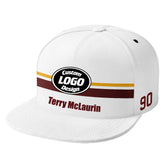 Custom White Washington Hat Sport Design Cap Stitched Adjustable Personalized PR067B-D020262-31