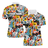 Personalized Street Vibes Polo Shirt, Custom Colorful Graffiti Design for Trendsetters,Unisex Urban Style