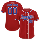 Custom Red Classic Style Blue Authentic Baseball Jersey
