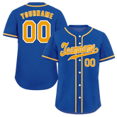 Custom Blue Classic Style Orange Authentic Baseball Jersey