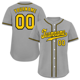 Custom Grey Classic Style Orange Authentic Baseball Jersey