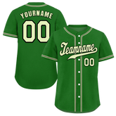 Custom Green Classic Style White Authentic Baseball Jersey