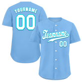 Custom Aqua Classic Style White Authentic Baseball Jersey