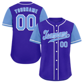 Custom Blue Aqua Raglan Sleeves Aqua Authentic Baseball Jersey