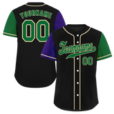 Custom Black Two Tone Green Authentic Baseball Jersey