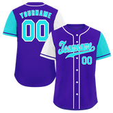 Custom Blue Two Tone Aqua Authentic Baseball Jersey