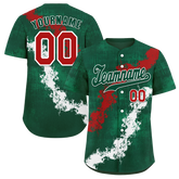 Custom Green Graffiti Pattern Green Authentic Baseball Jersey