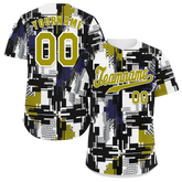 Custom Colorful Graffiti Pattern Orange Authentic Baseball Jersey