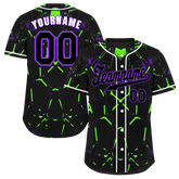 Custom Black Graffiti Pattern Black Authentic Baseball Jersey