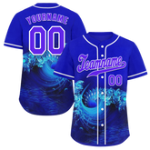 Custom Blue 3D Pattern Purple Authentic Baseball Jersey BSBJ0a-bc0fbd7