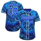 Custom Blue Tie Dye Blue Authentic Baseball Jersey BSBJ0a-bc0fbeb