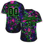 Custom Black Red Tie Dye Black Authentic Baseball Jersey BSBJ0a-bc0fbf0