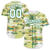 Custom Yellow Hawaii White Authentic Baseball Jersey BSBJ0a-bc0fbf9