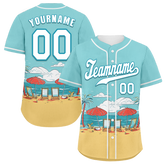 Custom Aqua Orange Hawaii White Authentic Baseball Jersey BSBJ0a-bc0fb7e