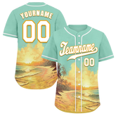 Custom Aqua Orange Hawaii White Authentic Baseball Jersey BSBJ0a-bc0fb80