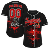 Custom Black Red Skull Fashion Red Authentic Baseball Jersey BSBJ0a-bc0fb9a