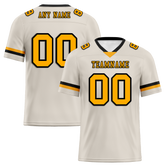 Custom Grey Classic Style Yellow Personalized Authentic Football Jersey FBJ02-bc0f00e