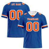 Custom Blue Classic Style Orange Personalized Authentic Football Jersey FBJ02-bc0f009
