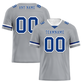 Custom Grey Classic Style Blue Personalized Authentic Football Jersey FBJ02-bc0f0ac