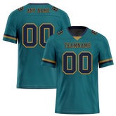 Custom Aqua Classic Style Black Personalized Authentic Football Jersey FBJ02-bc0f0ae