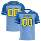 Custom Aqua Raglan Sleeves Yellow Personalized Authentic Football Jersey FBJ02-bc0f0bb