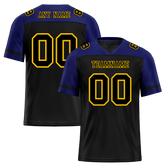 Custom Black Blue Raglan Sleeves Black Personalized Authentic Football Jersey FBJ02-bc0f0bd