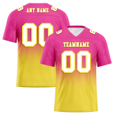 Custom Pink Yellow Fade Fashion White Personalized Authentic Football Jersey FBJ02-bc0f0cb