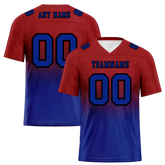 Custom Brown Blue Fade Fashion Blue Personalized Authentic Football Jersey FBJ02-bc0f0cf