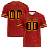 Custom Red Sleeve Stripes Black Personalized Authentic Football Jersey FBJ02-bc0f0dd