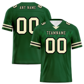 Custom Green Sleeve Stripes Yellow Personalized Authentic Football Jersey FBJ02-bc0f0de