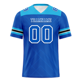Custom Blue Sleeve Stripes Blue Personalized Authentic Football Jersey FBJ02-bc0f0eb