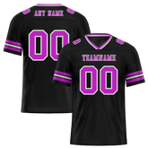 Custom Black Sleeve Stripes Purple Personalized Authentic Football Jersey FBJ02-bc0f0fa