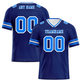 Custom Blue Sleeve Stripes Blue Personalized Authentic Football Jersey FBJ02-bc0f0fc