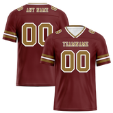 Custom Brown Sleeve Stripes Orange Personalized Authentic Football Jersey FBJ02-bc0f0fe