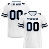 Custom White Sleeve Stripes Black Personalized Authentic Football Jersey FBJ02-bc0f0ff