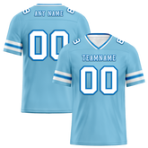 Custom Aqua Sleeve Stripes White Personalized Authentic Football Jersey FBJ02-bc0f07a