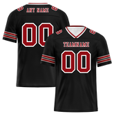 Custom Black Sleeve Stripes Brown Personalized Authentic Football Jersey FBJ02-bc0f08c