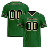 Custom Green Sleeve Stripes Black Personalized Authentic Football Jersey FBJ02-bc0f08e