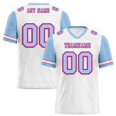 Custom White Aqua Two Tone Aqua Personalized Authentic Football Jersey FBJ02-bc0f09b