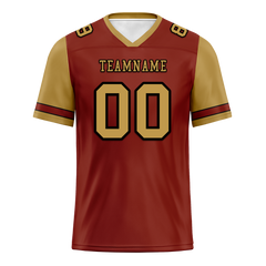 Custom Brown Orange Two Tone Orange Personalized Authentic Football Jersey FBJ02-bc0f09f