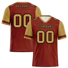 Custom Brown Orange Two Tone Orange Personalized Authentic Football Jersey FBJ02-bc0f09f